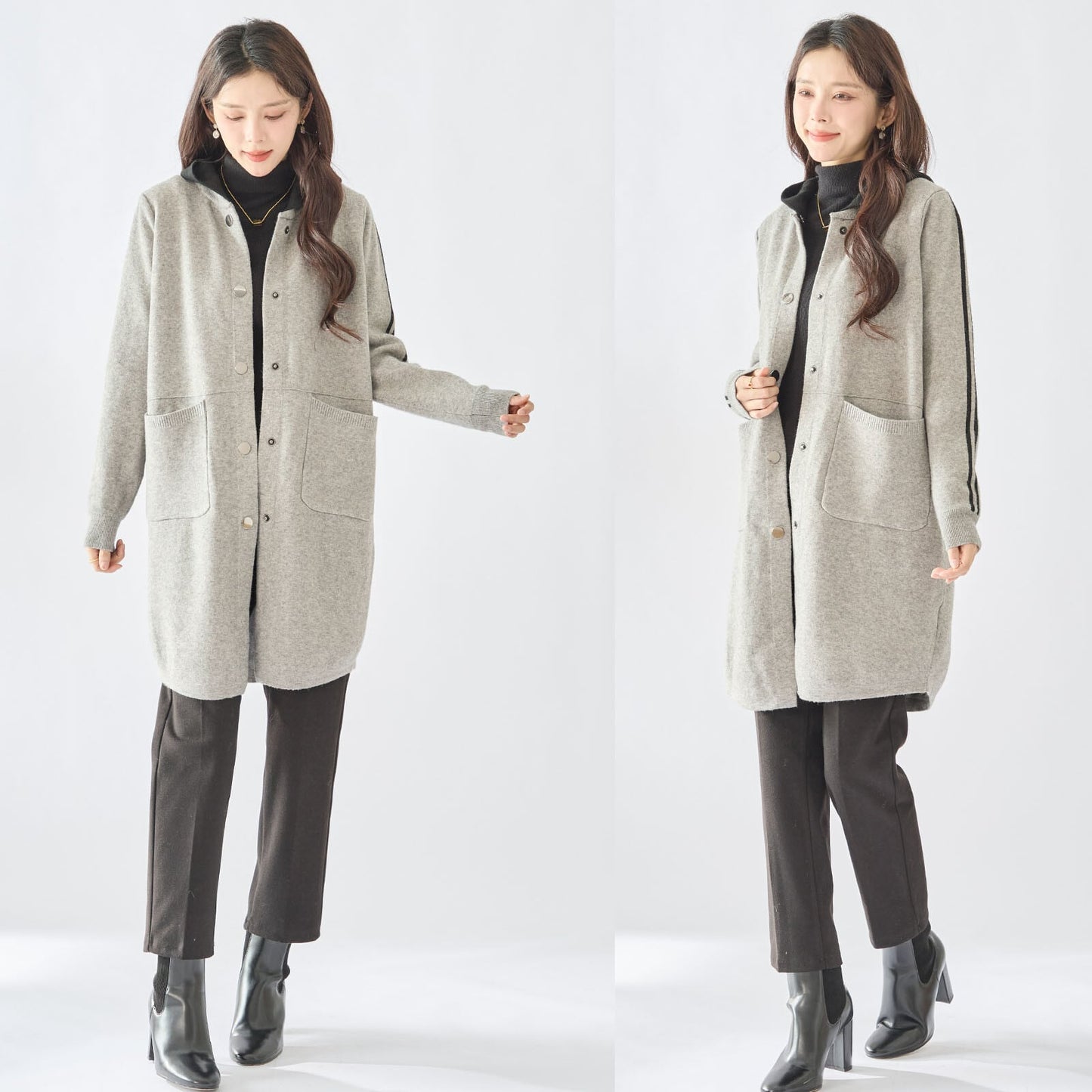 【M〜L】ロングニットカーディガン(N25-323)