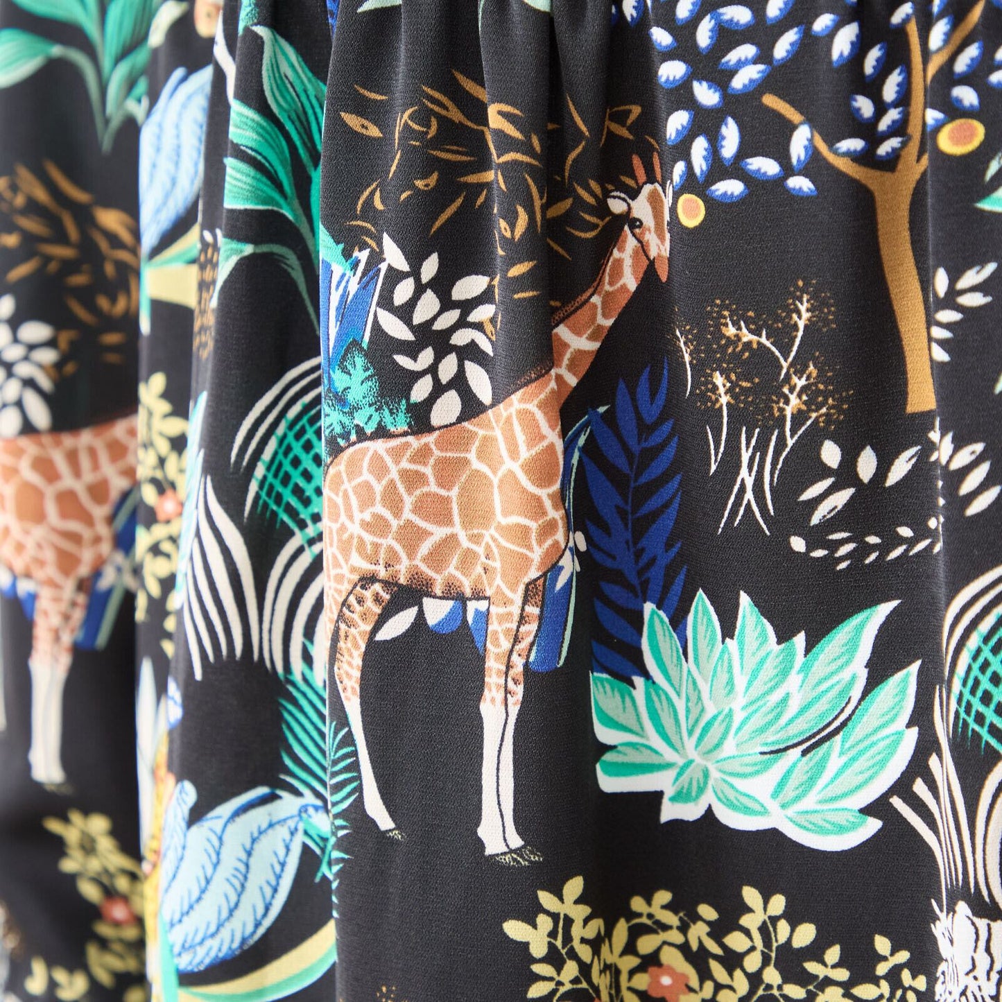 【L〜LLサイズ】サファリ柄　プルオーバーロングワンピース