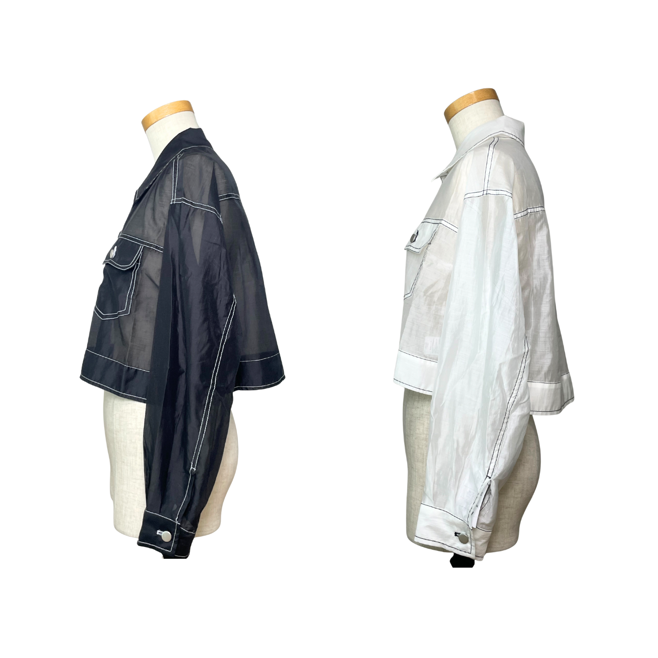 シアーショートジャケット｜透け感×体型カバー