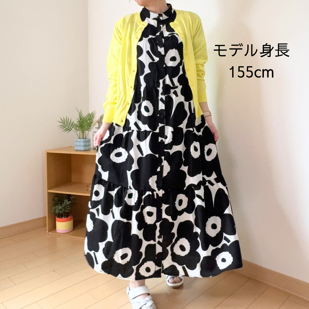 【1枚で華やぐ】体型カバー ティアードワンピース【半袖】