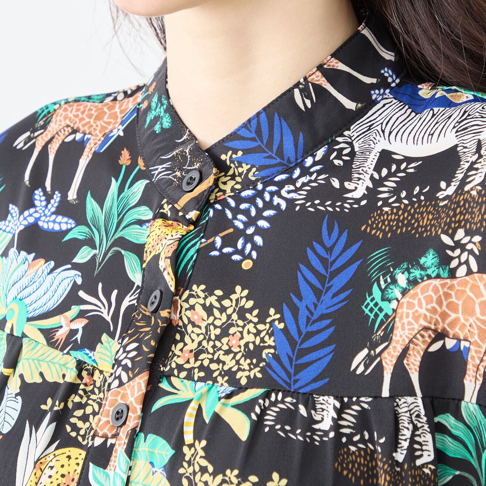 L〜LLサイズ】サファリ柄 プルオーバーロングワンピース – softelle