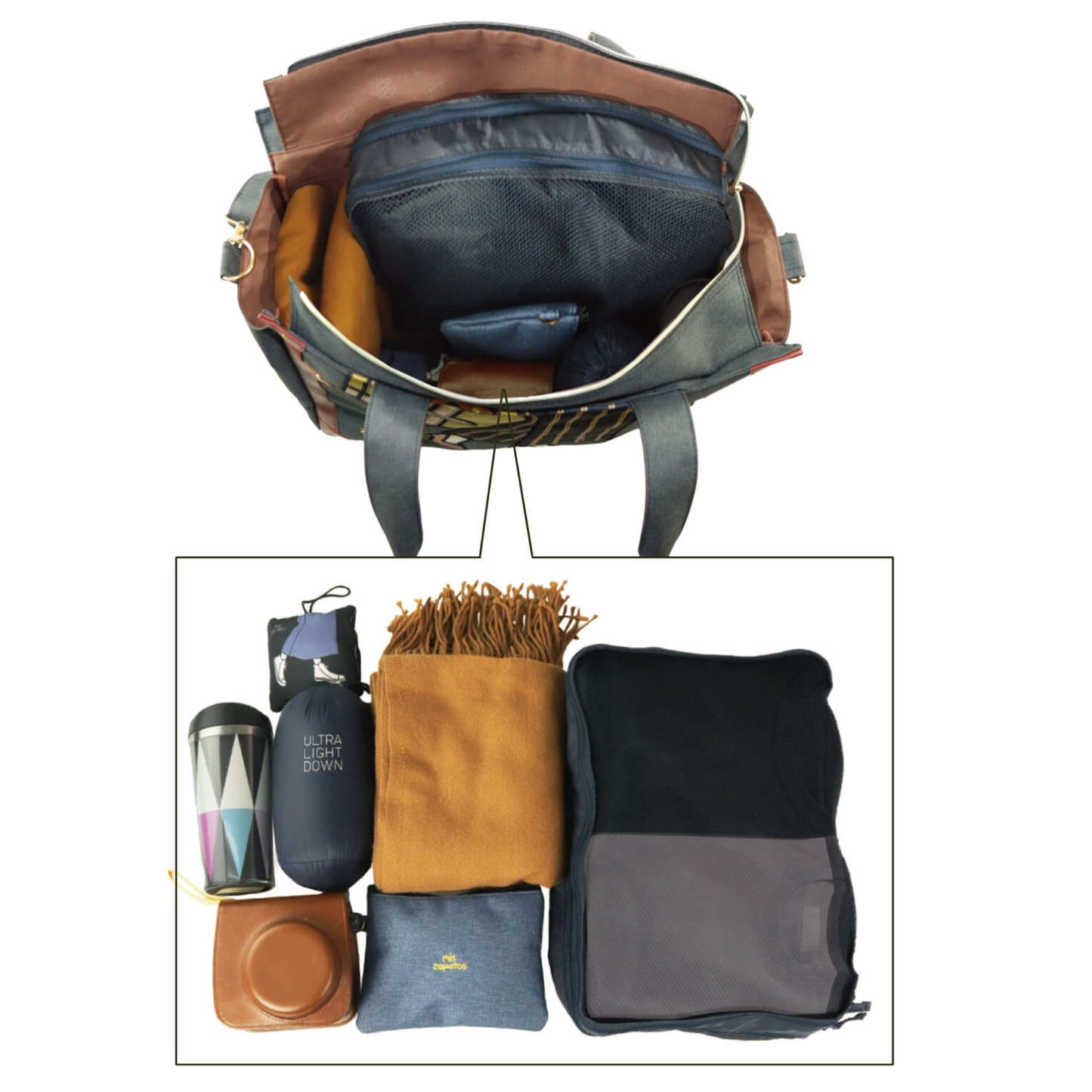 トランクサパト2WAYトート ボストン/大容量/旅行/トートバッグ/刺しゅう/レディース