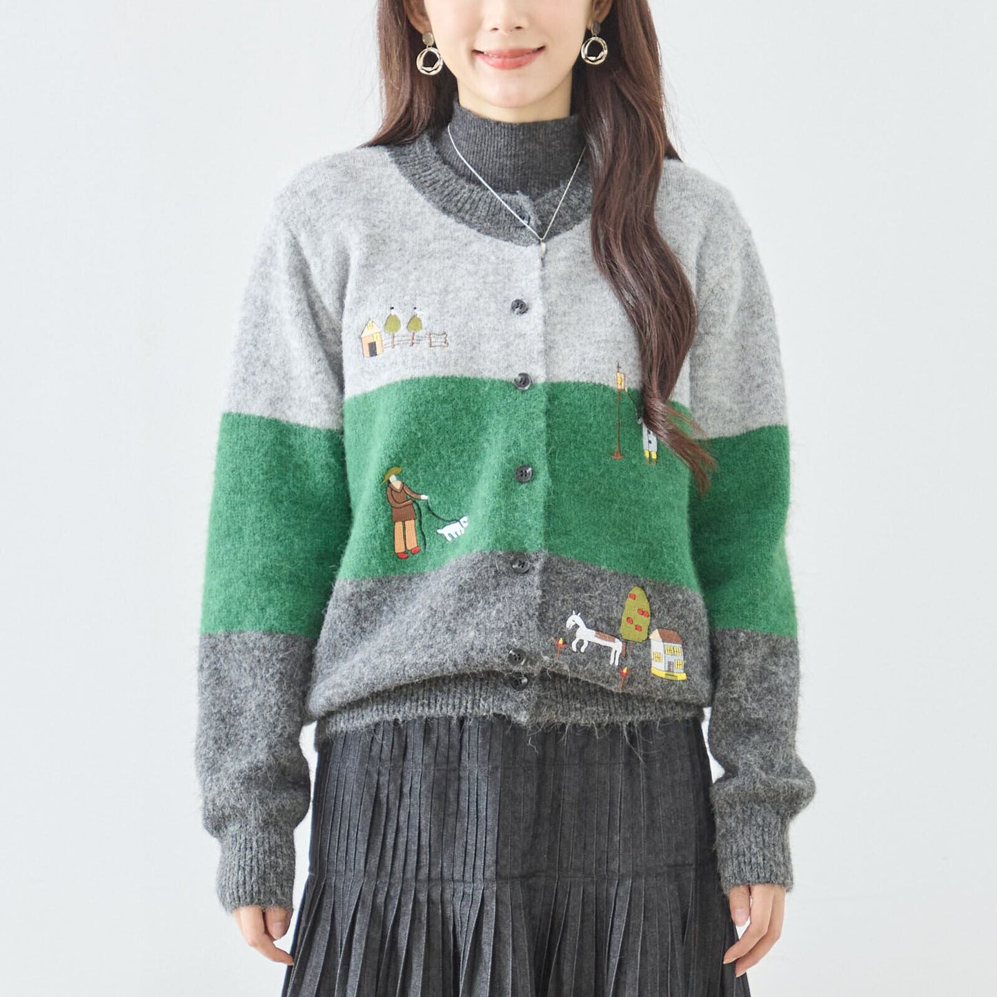 【M〜L】絵本風カーディガン（N25-372）