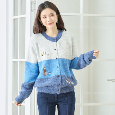 【M〜L】絵本風カーディガン（N25-372）