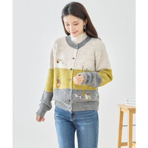 【M〜L】絵本風カーディガン（N25-372）
