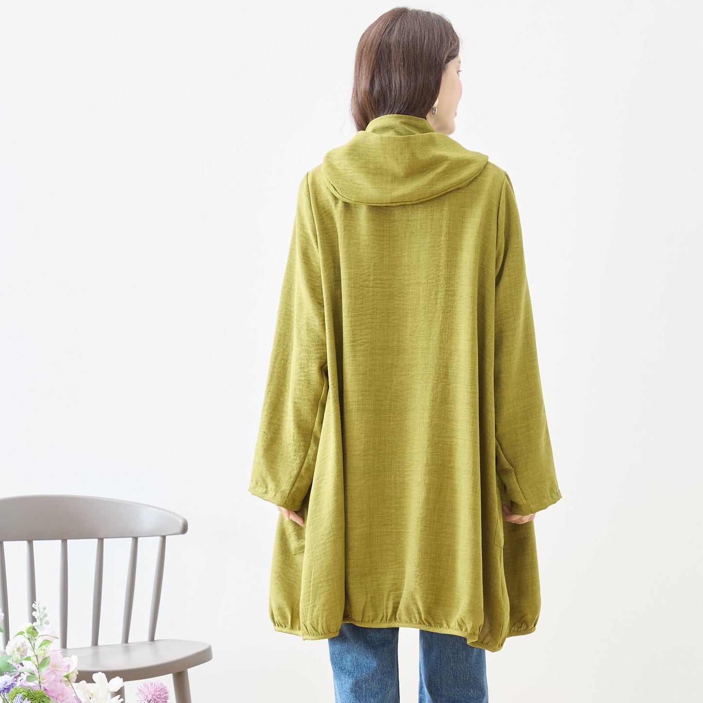 フード付きスプリングコート