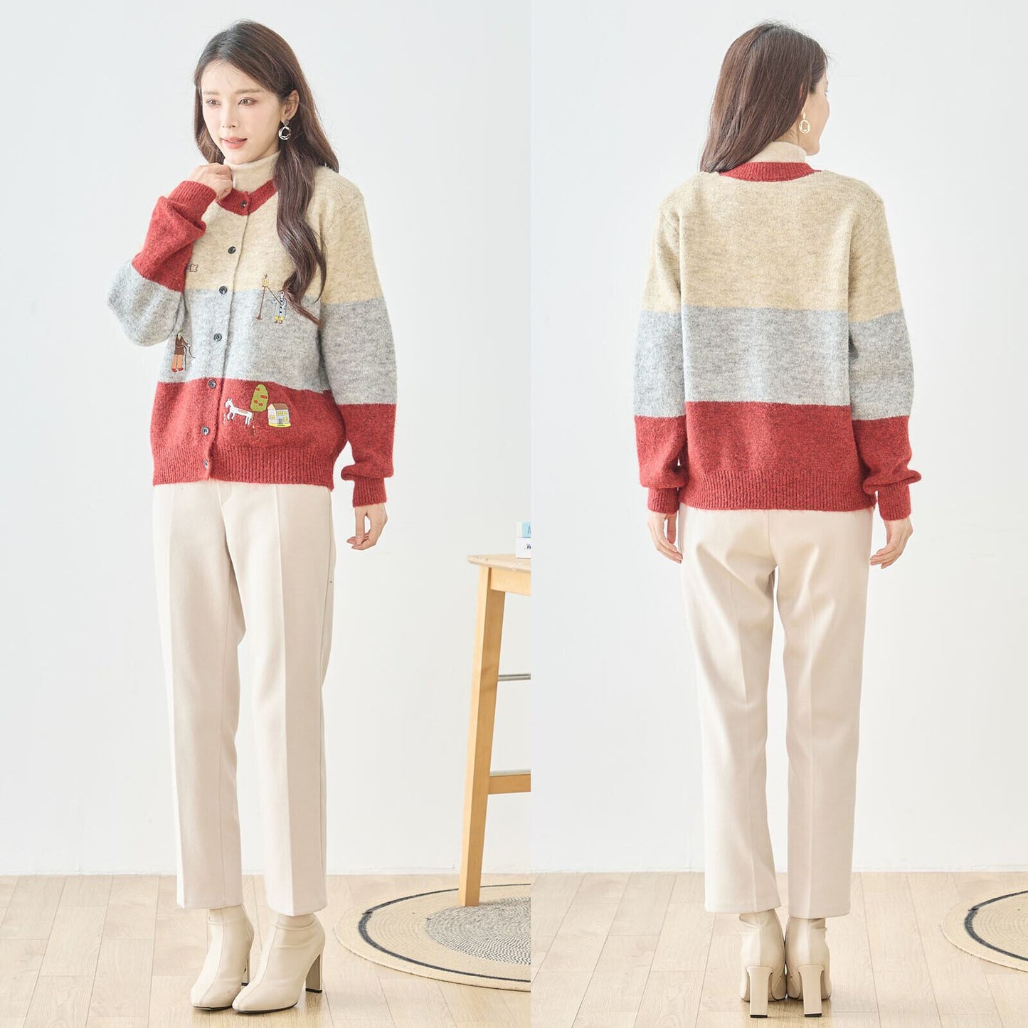 【M〜L】絵本風カーディガン（N25-372）