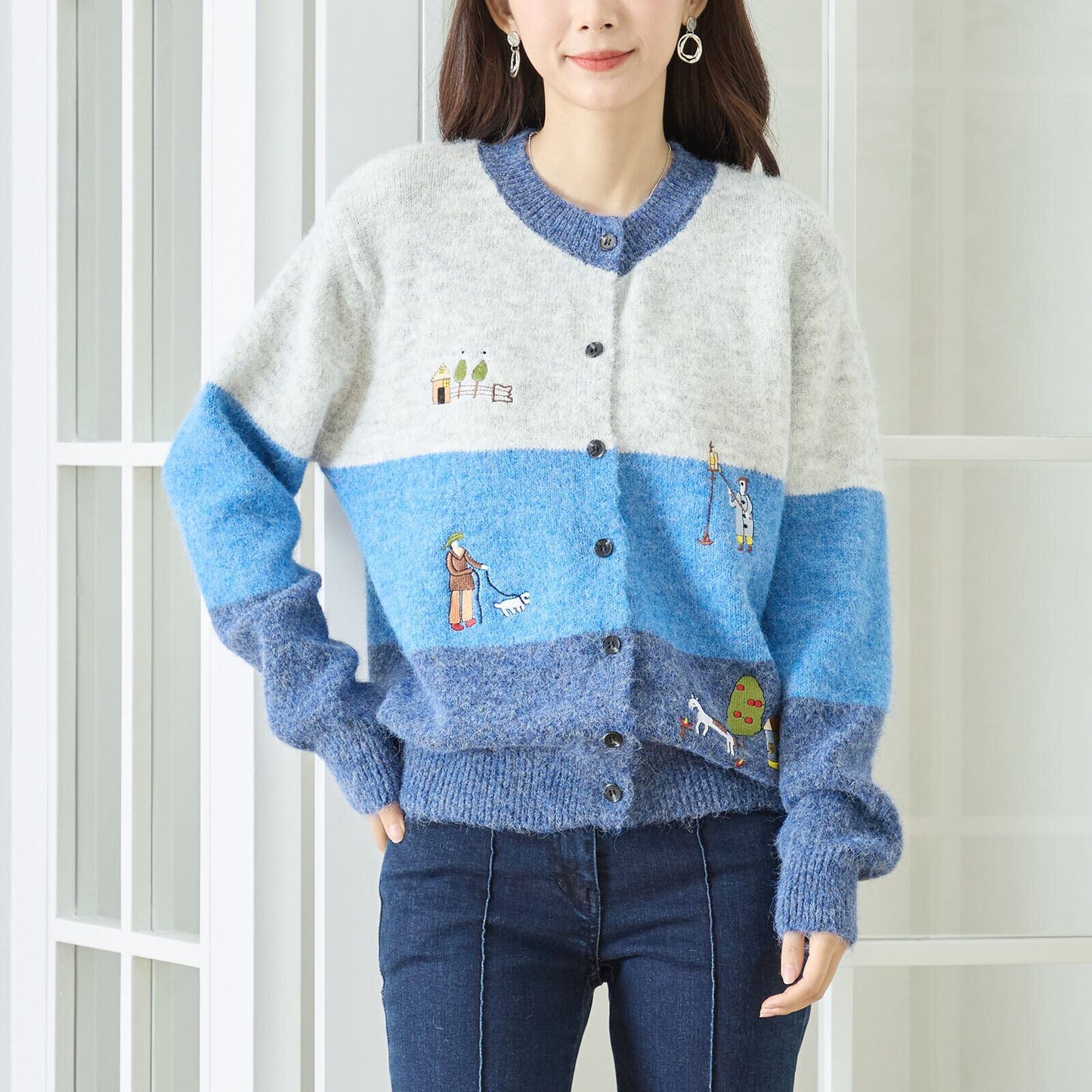 【M〜L】絵本風カーディガン（N25-372）