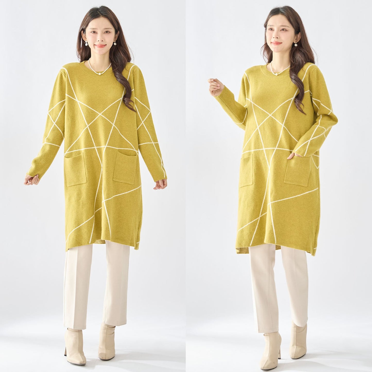 【L~LL】ニットチュニック