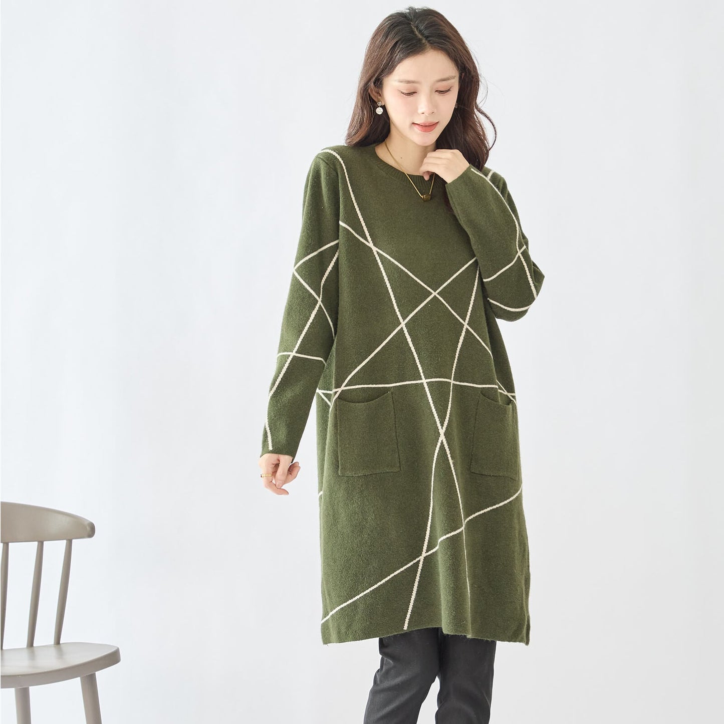 【L~LL】ニットチュニック