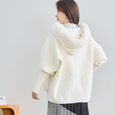 【M〜L】ふわふわポケット付きファーブルゾン(N25-091B)