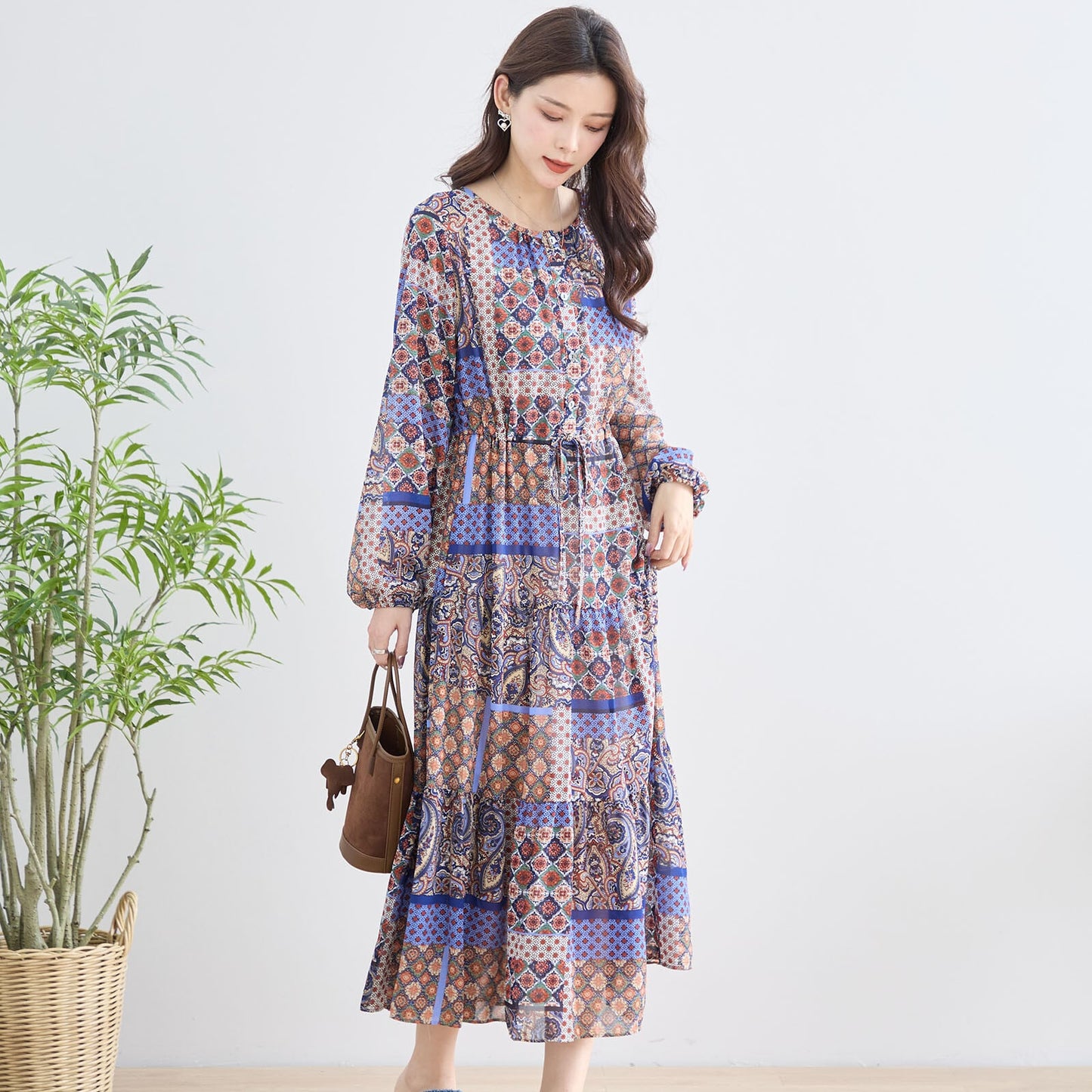 エスニック柄ワンピース