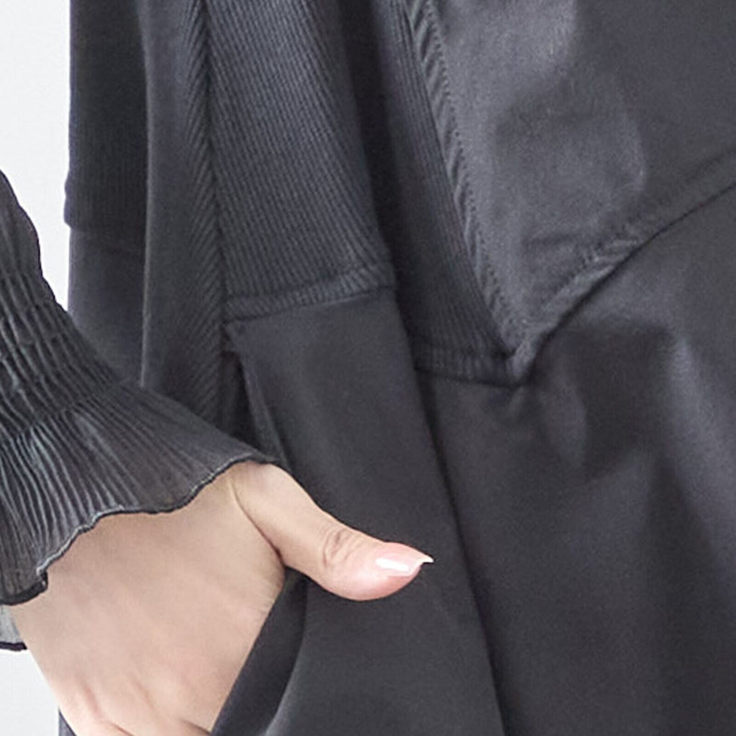 ジップアップポケットフレアロングベスト【ワンサイズ】