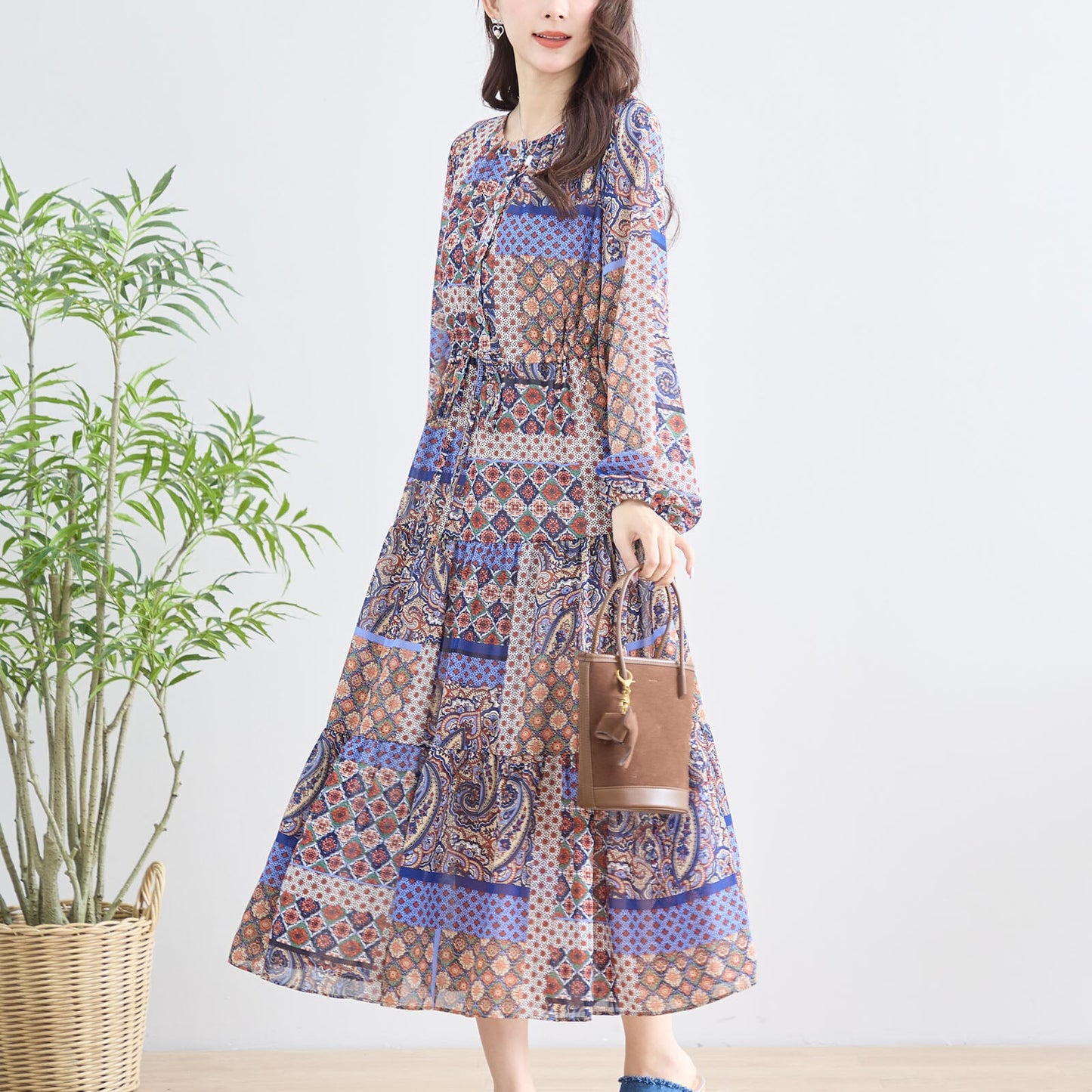 エスニック柄ワンピース